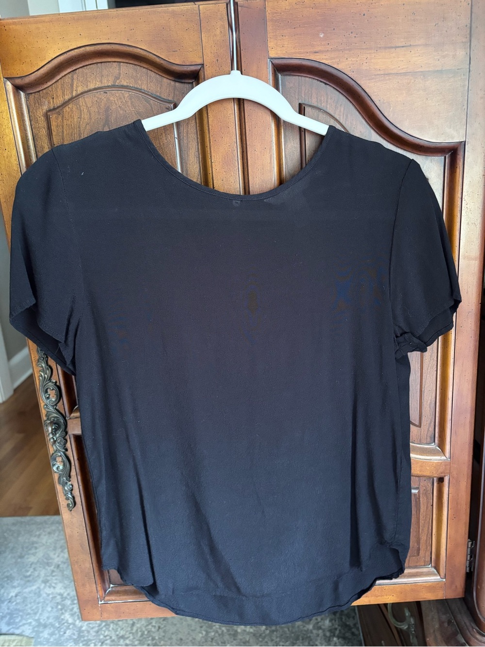 H&M Black Short-Sleeve Crewneck Top
